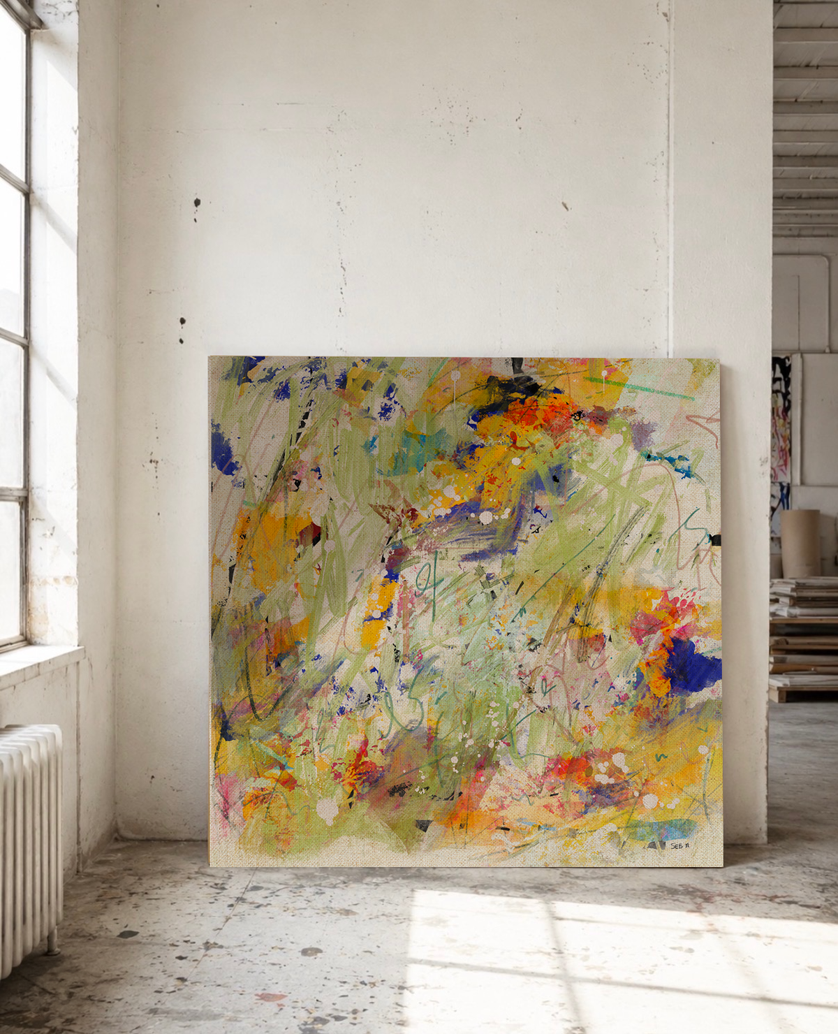 Optimism canvas wall art by Seb Moran
