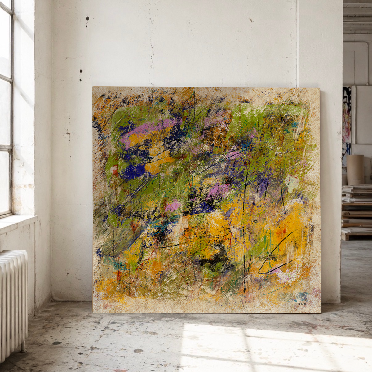 Overgrown canvas wall art by Seb Moran