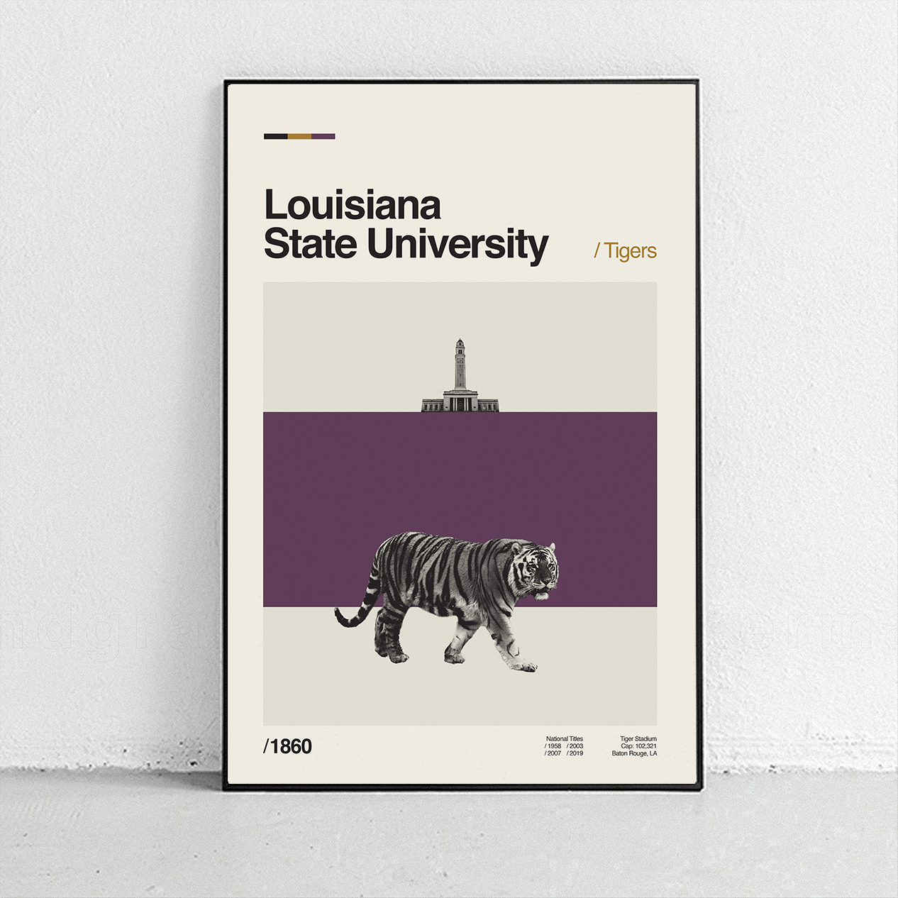 LSU TIgers Decorative Stone Tiger Head - Medium