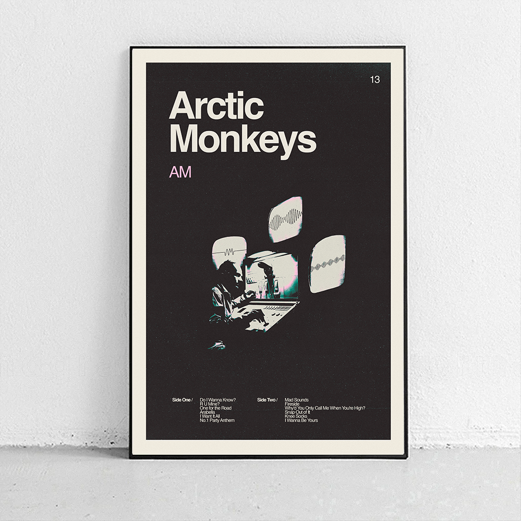 Arctic Monkeys - AM Midcentury Modern Art Print – Sandgrain Studio