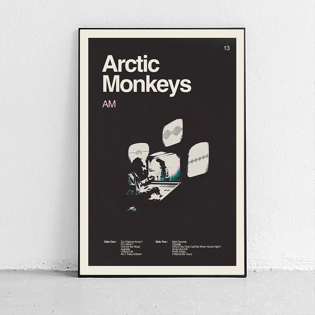 Arctic Monkeys - AM Midcentury Modern Art Print – Sandgrain Studio Arctic Monkeys - AM Midcentury Modern Art Print – Sandgrain Studio