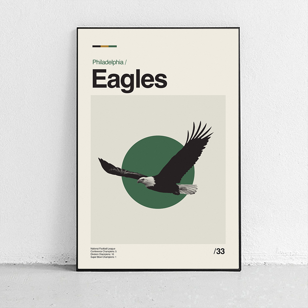 Philadelphia Eagles Vintage Art Poster