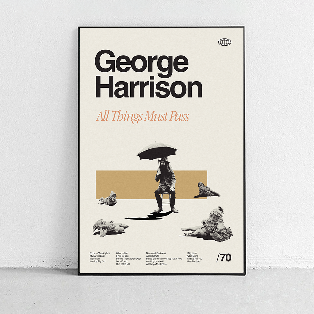George Harrison - All Things Must Pass Midcentury Modern Art Print George Harrison - All Things Must Pass Midcentury Modern Art Print