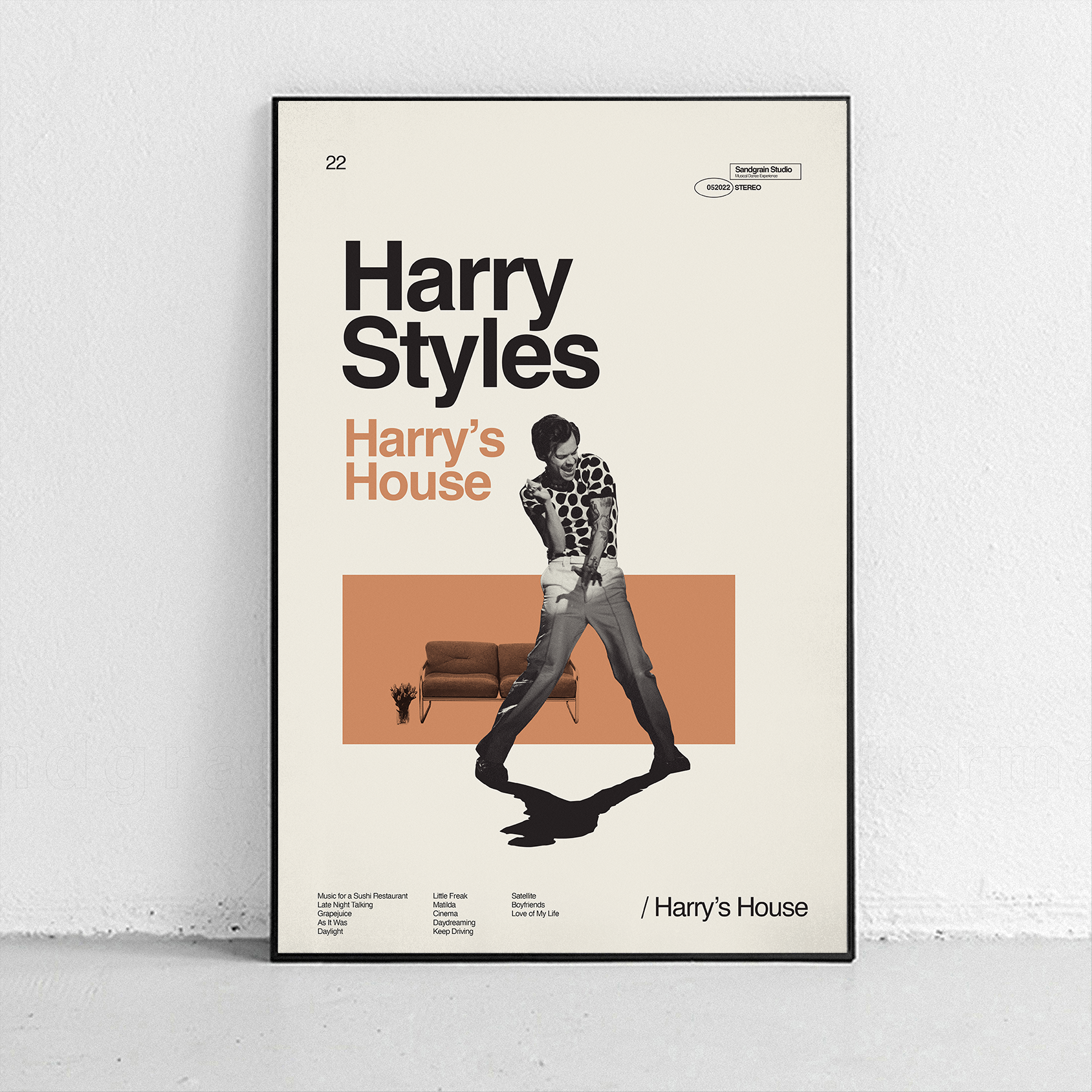 Harry Styles - Harry's House Midcentury Modern Art Print – Sandgrain Studio