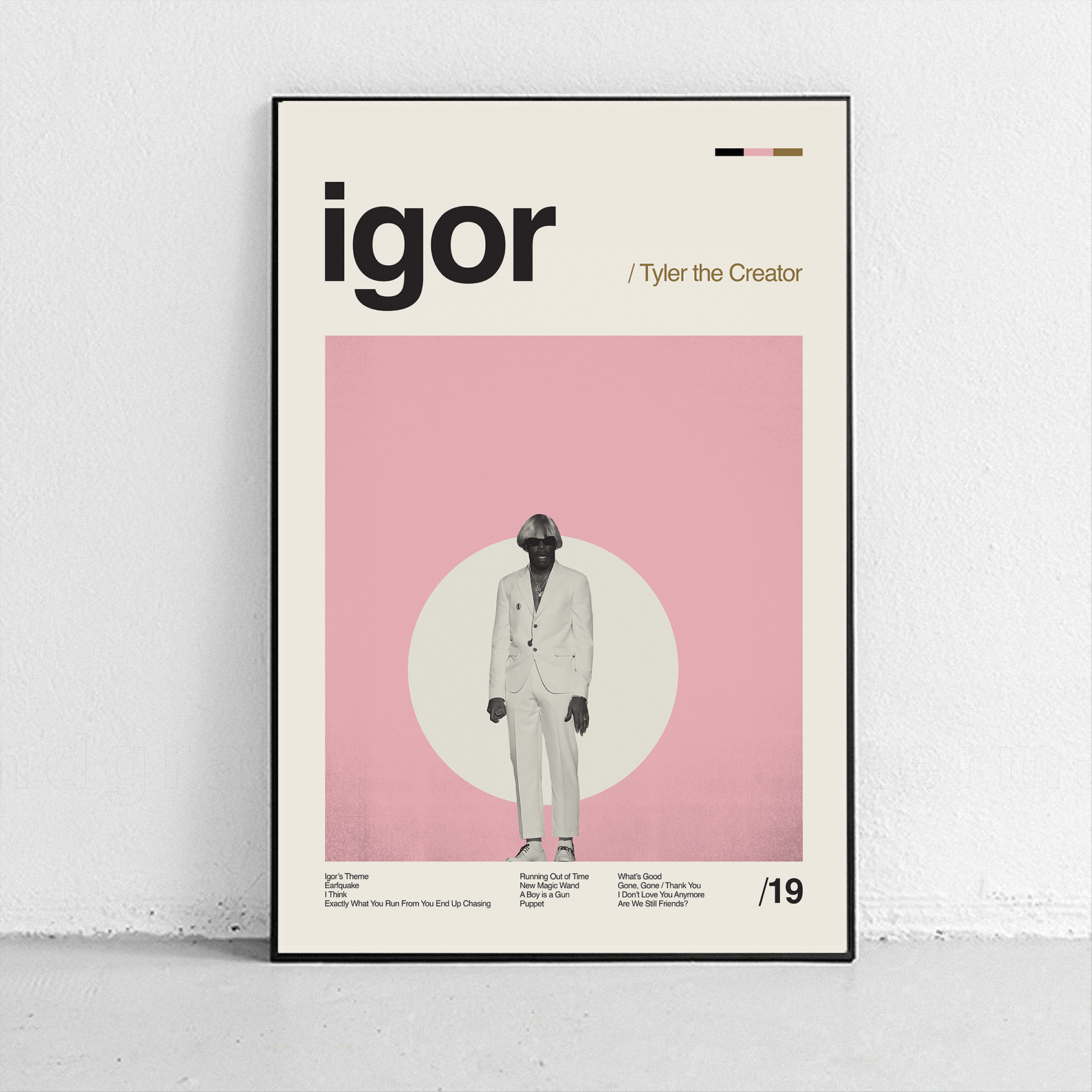 Tyler the Creator poster IGOR Midcentury Modern Art Print – Sandgrain Studio