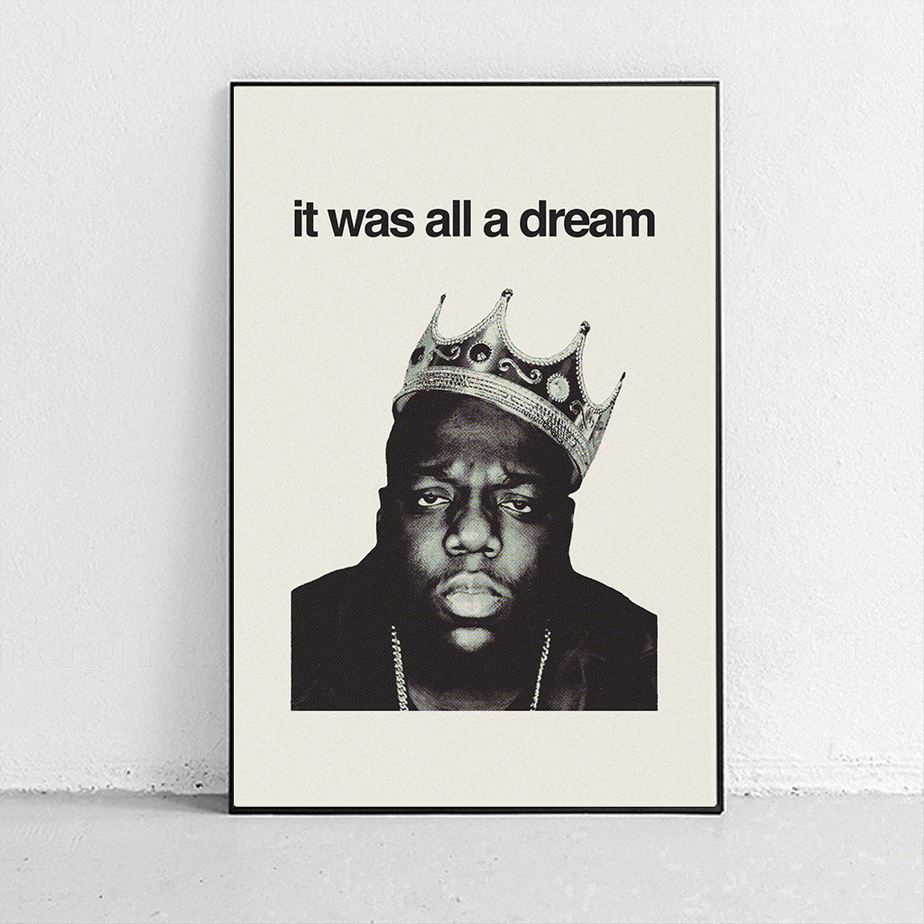 It Was All a Dream Print Hip Hop Lyrics Print Biggie Smalls 