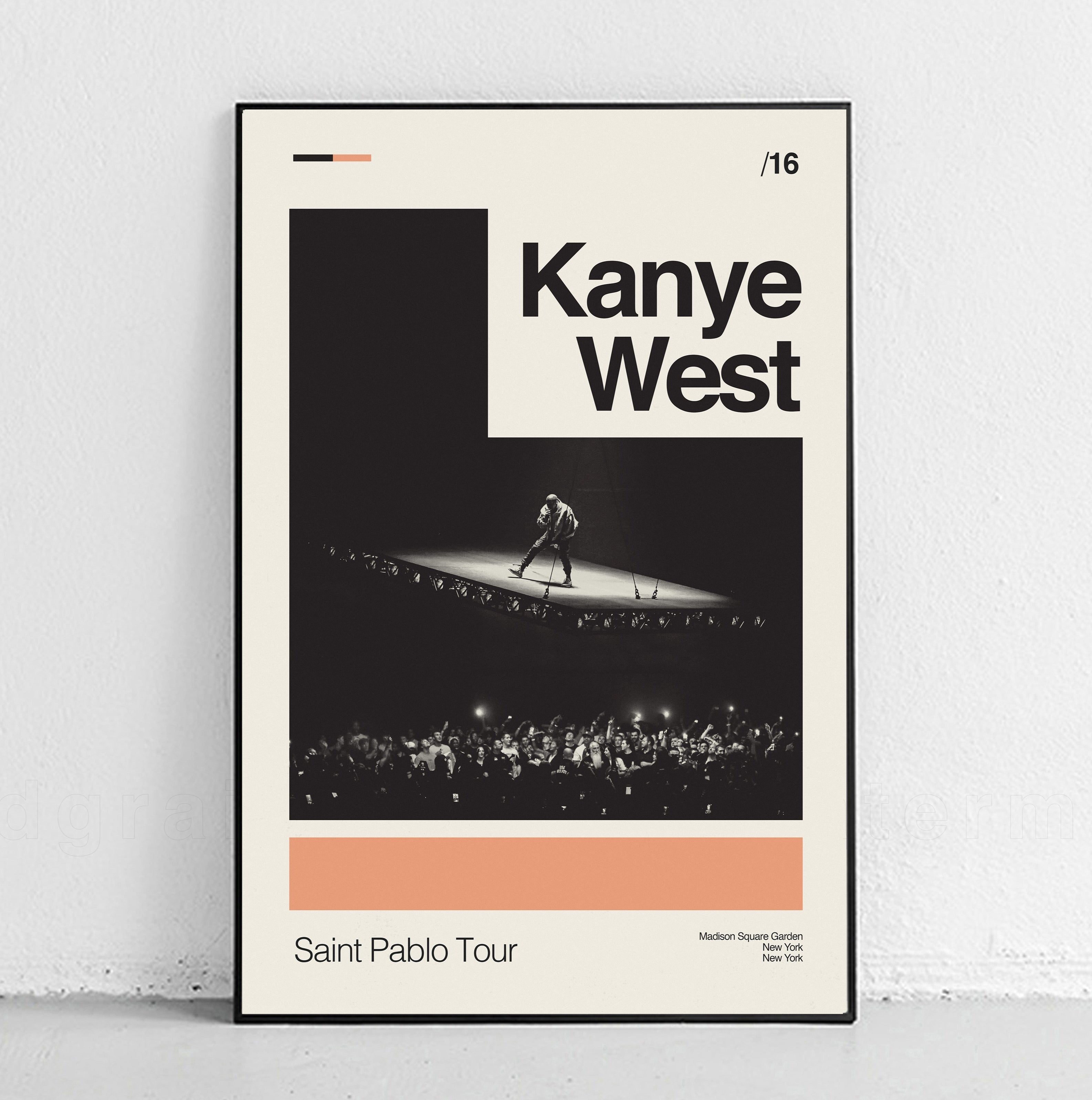 KANYE WEST Saint Pablo 2016 World Tour Poster Print