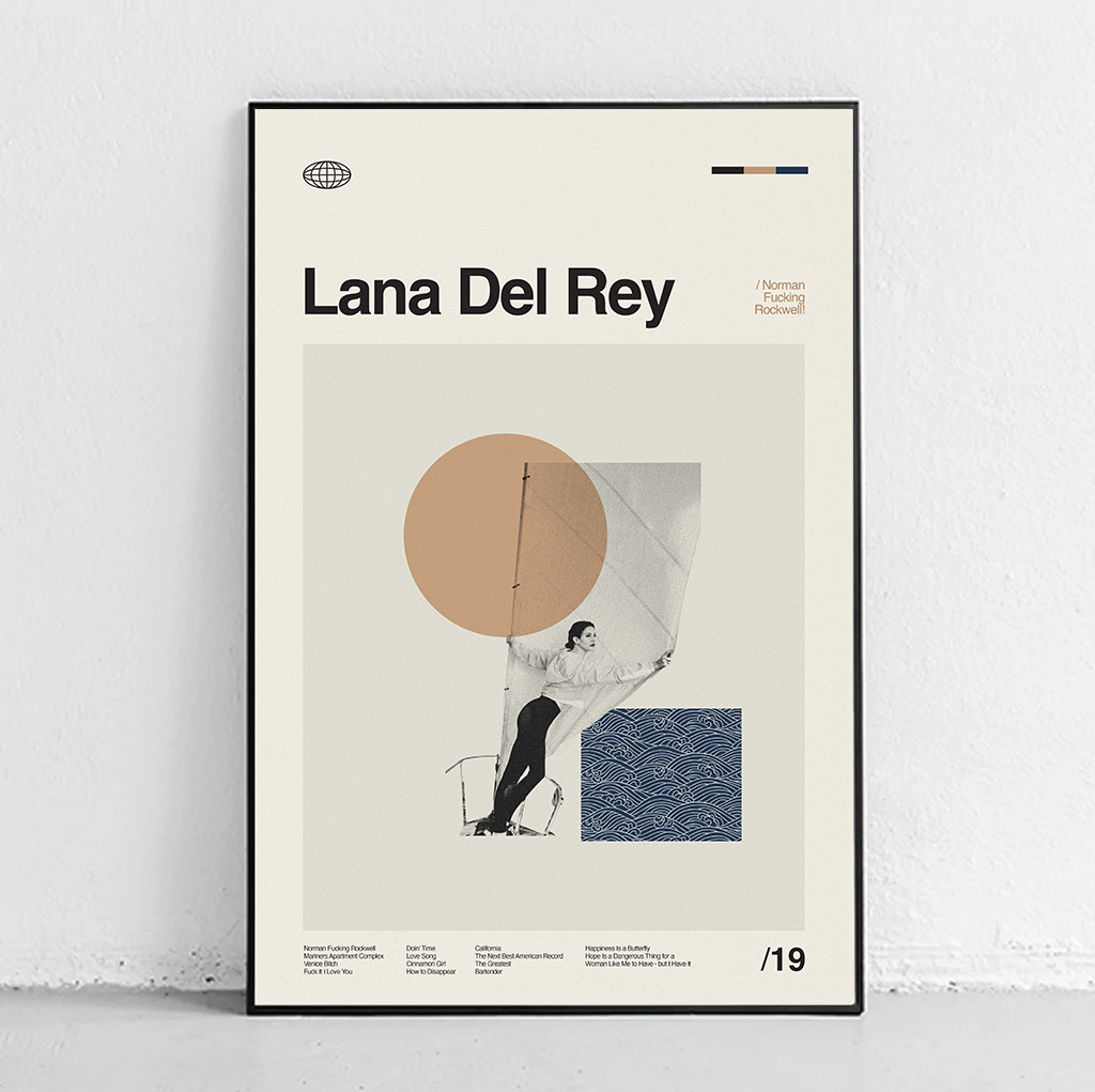 Lana Del Rey poster - NFR - Midcentury Modern Home decor - – Sandgrain  Studio