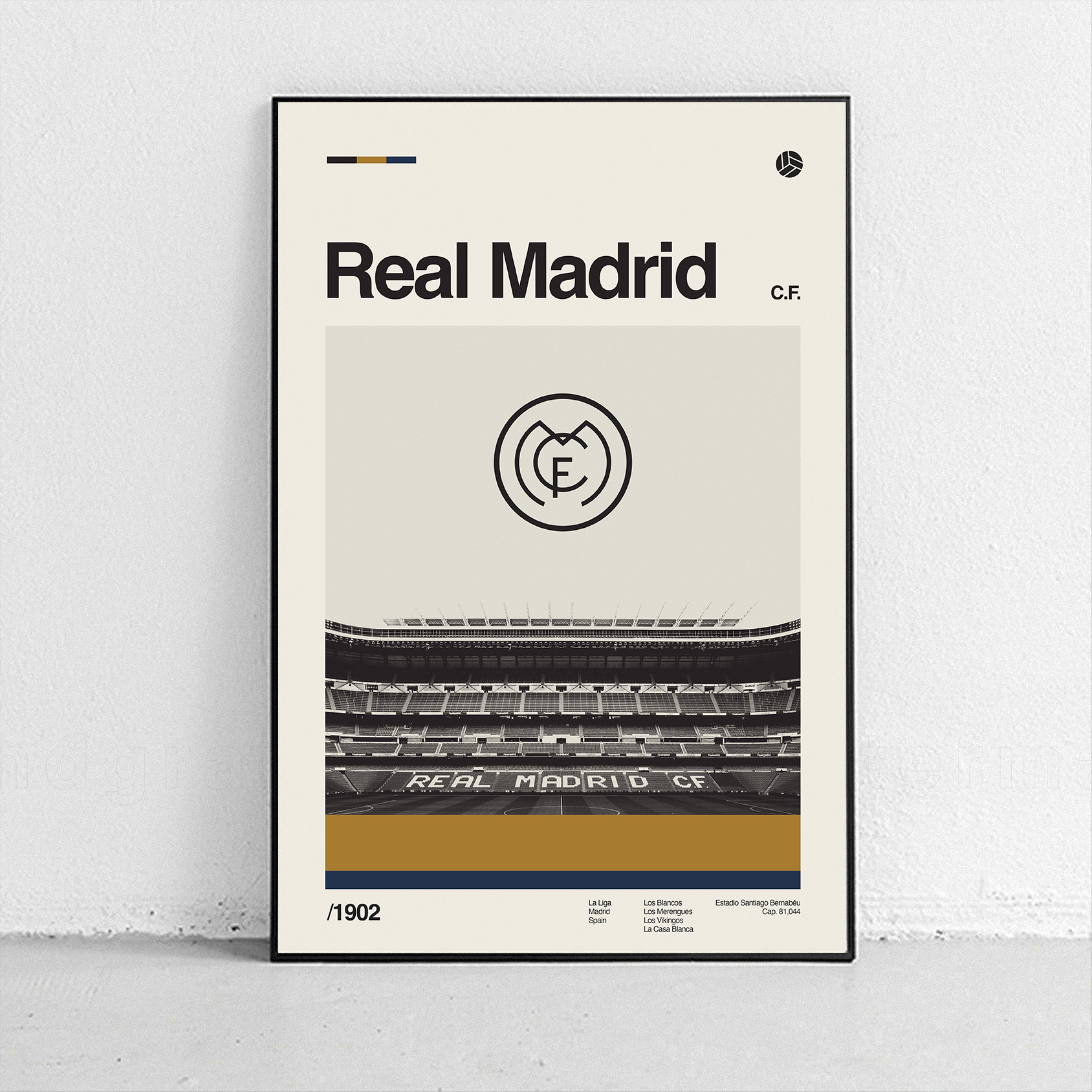 Real Madrid CF poster - la liga - fifa - Ronaldo – Sandgrain Studio