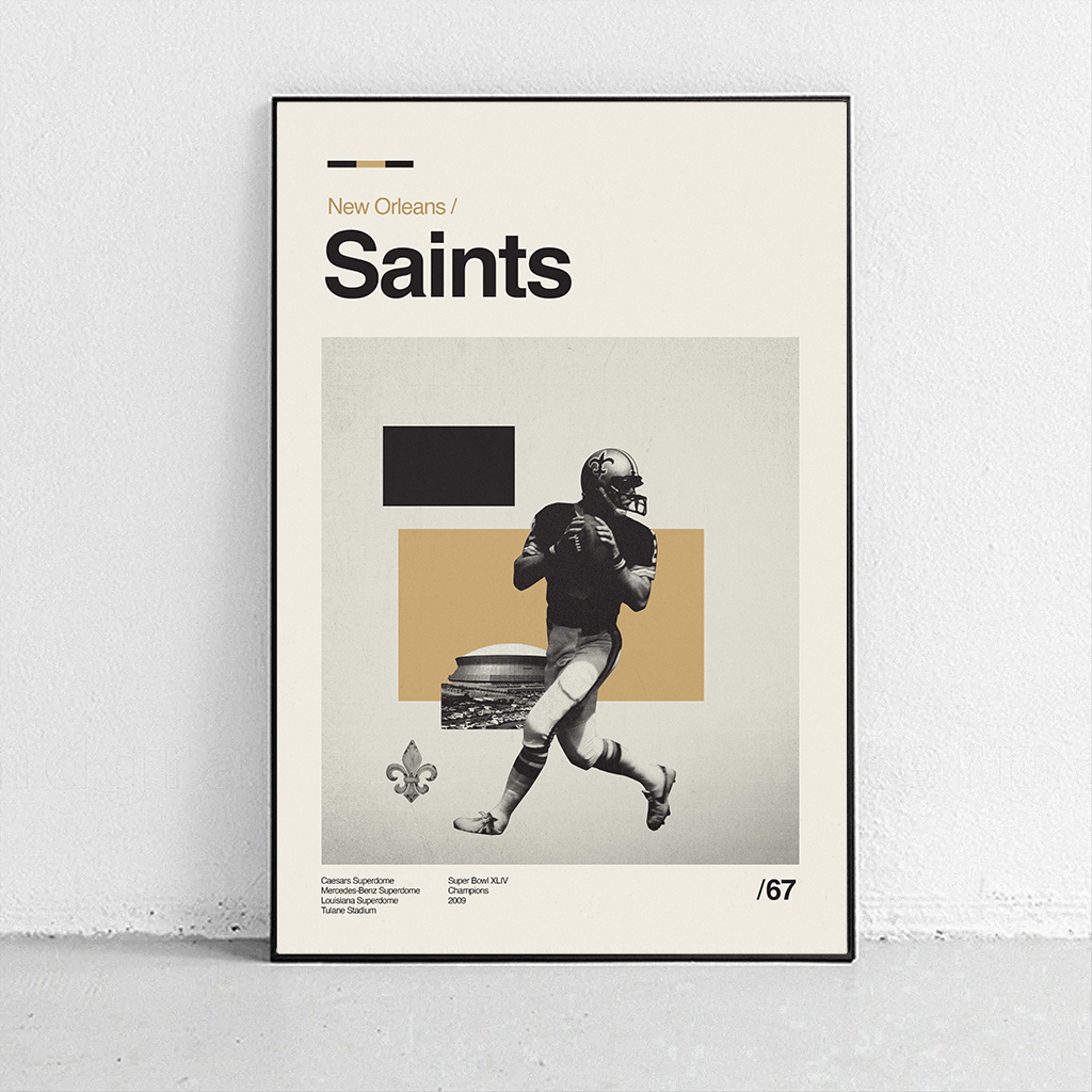 New Orleans Saints poster – Sandgrain Studio