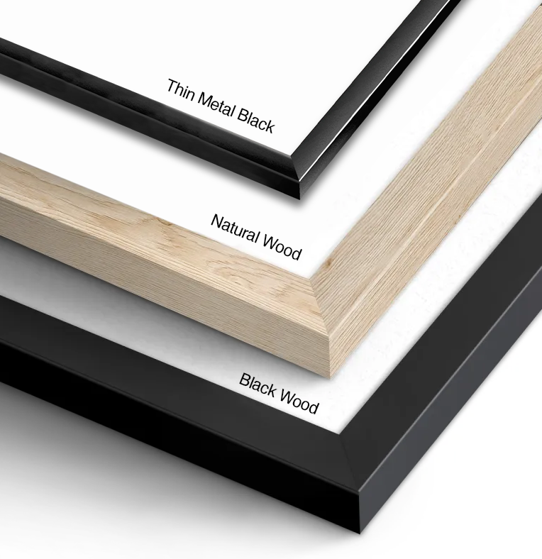 Zwart houten frame