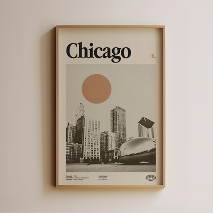 Chicago Bean Wall Art Illinois