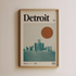 Detroit wall art michigan poster