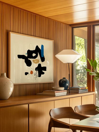 Yesterday - Abstract Midcentury Modern Wall Art, Japandi interiors Yesterday - Abstract Midcentury Modern Wall Art, Japandi interiors