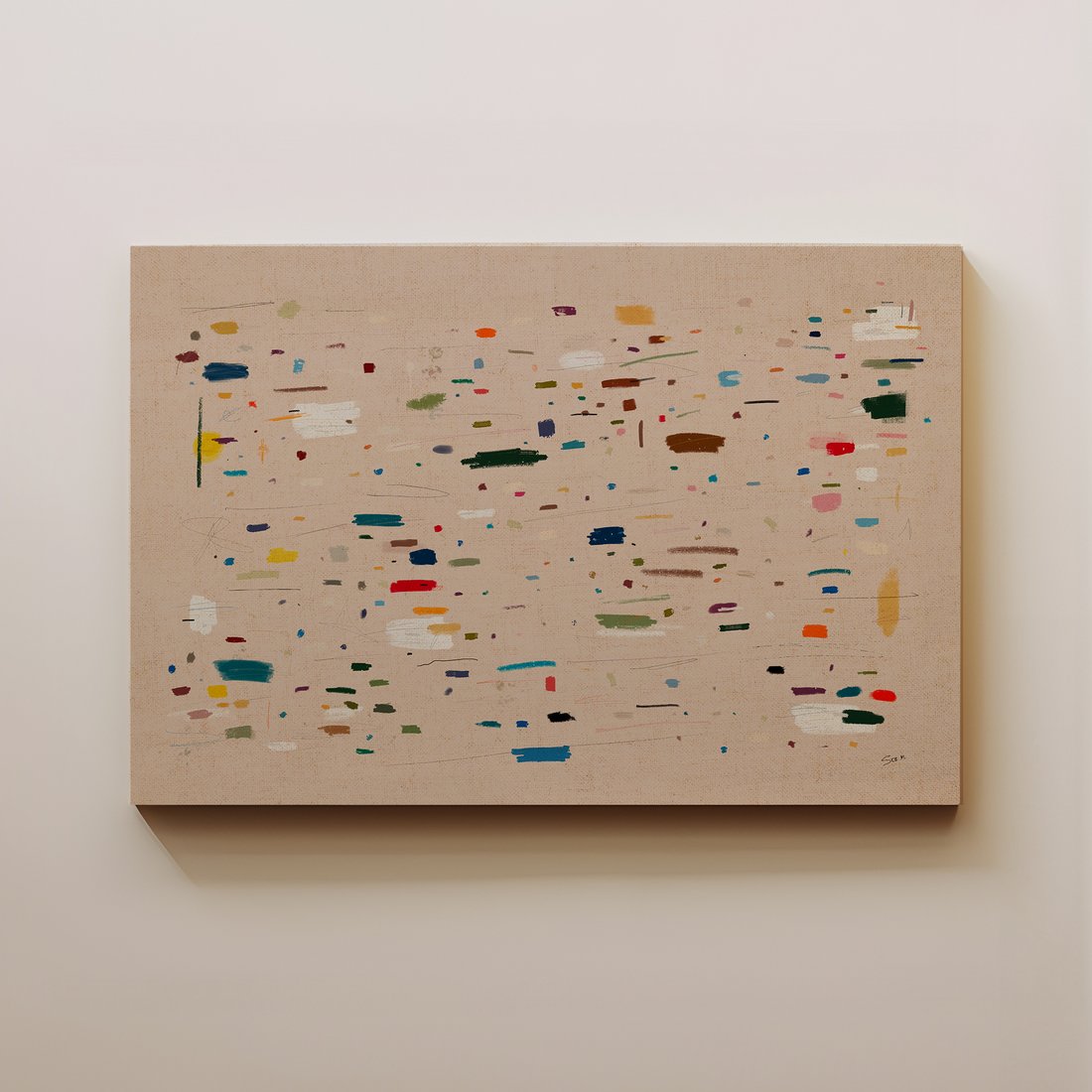 Accumulation canvas wall art by Seb Moran
