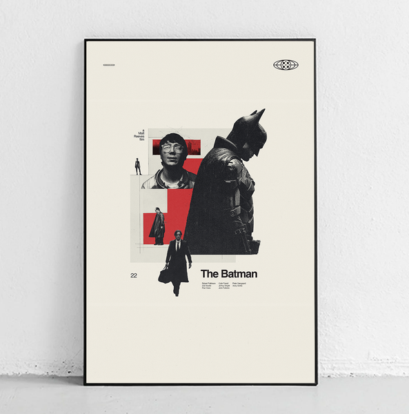 The Batman poster, Robert Pattinson, Matt Reeves midcentury modern