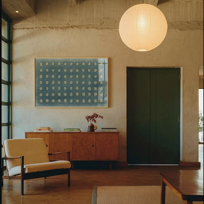 blue abstract midcentury art