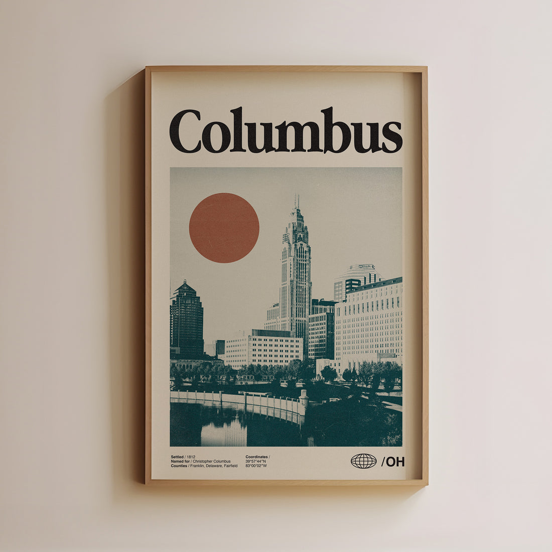 vintage columbus poster ohio