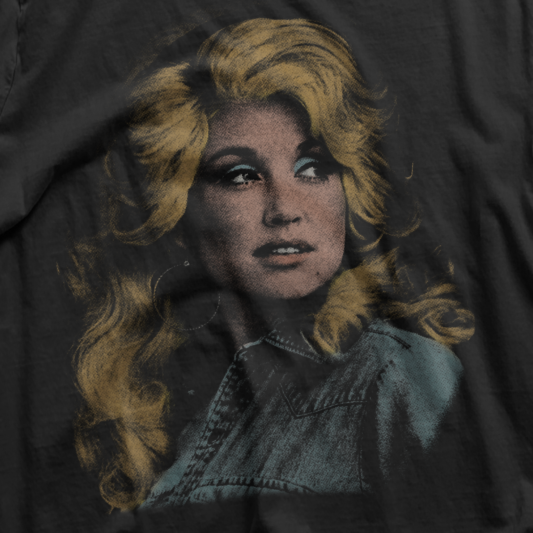 Dolly Parton-vintage zwart shirt