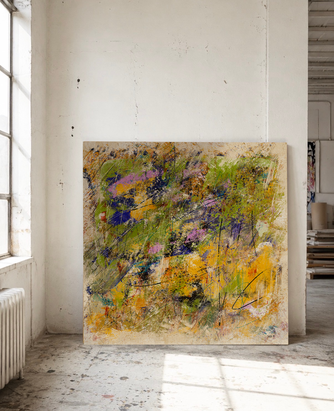 Overgrown canvas wall art by Seb Moran