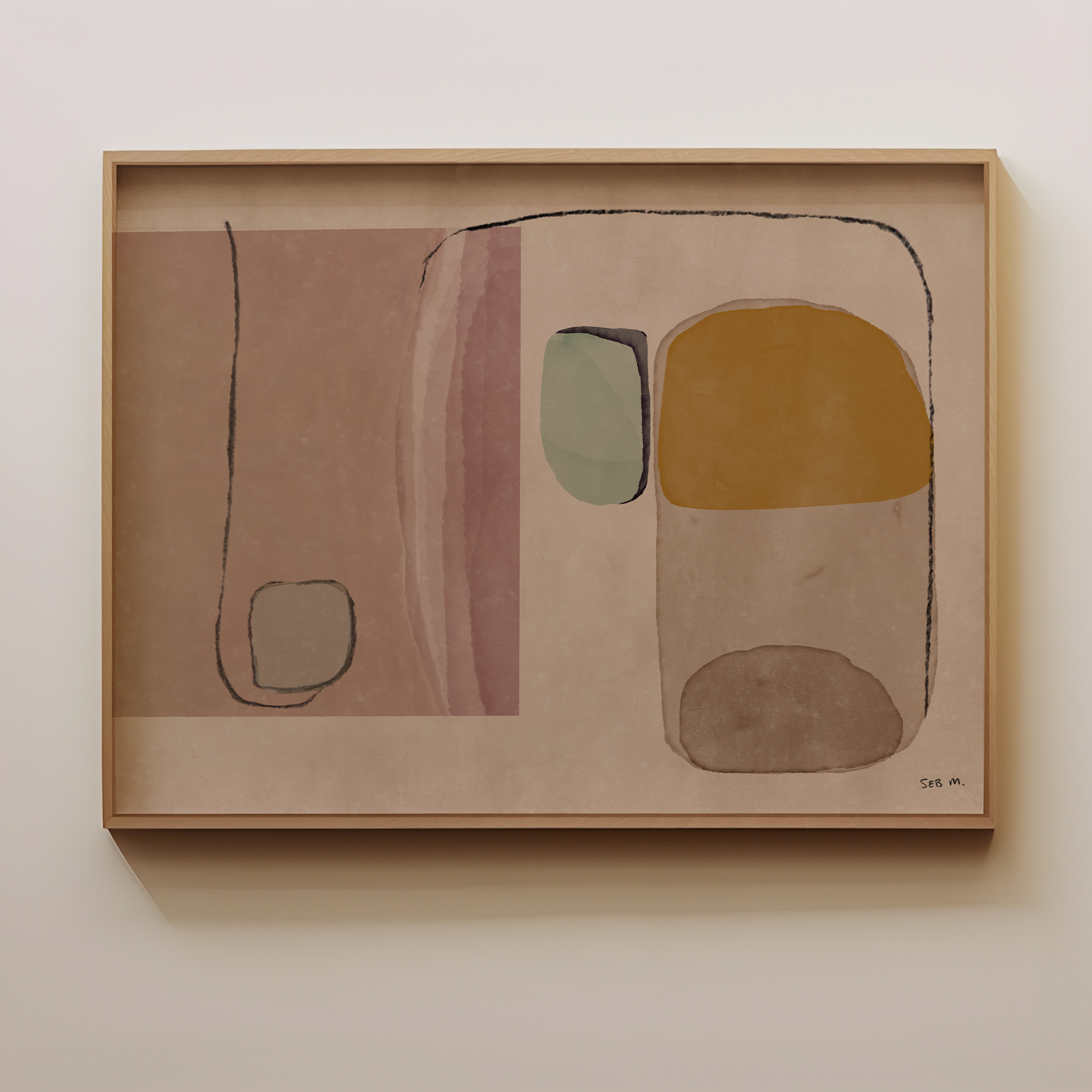 Faint Memory by Seb M - Abstract Midcentury Modern Wall Art, Japandi ...