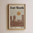 Vintage Ft Worth poster Fort worth art