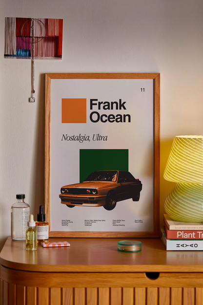 Frank Ocean - Nostalgia, Ultra - album poster - midcentury modern Frank Ocean - Nostalgia, Ultra - album poster - midcentury modern