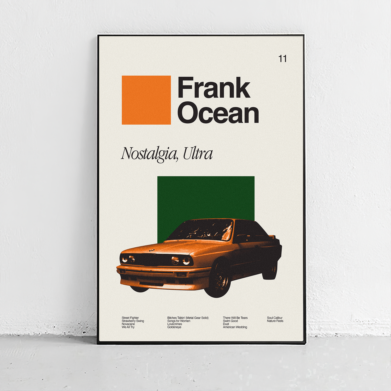 Frank Ocean - Nostalgia, Ultra - album poster - midcentury modern Frank Ocean - Nostalgia, Ultra - album poster - midcentury modern