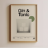 gin and tonic poster