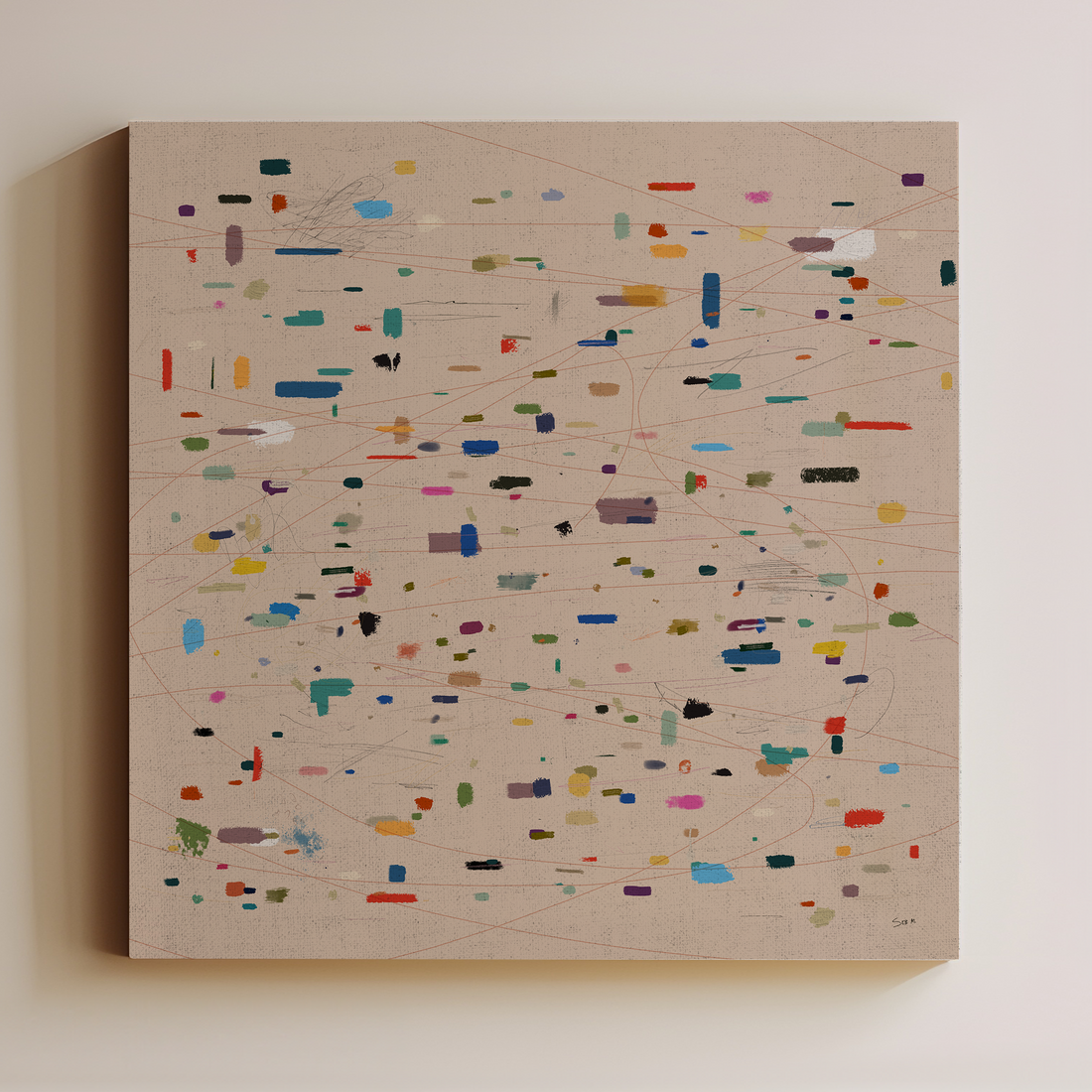 Glitch canvas wall art by Seb Moran