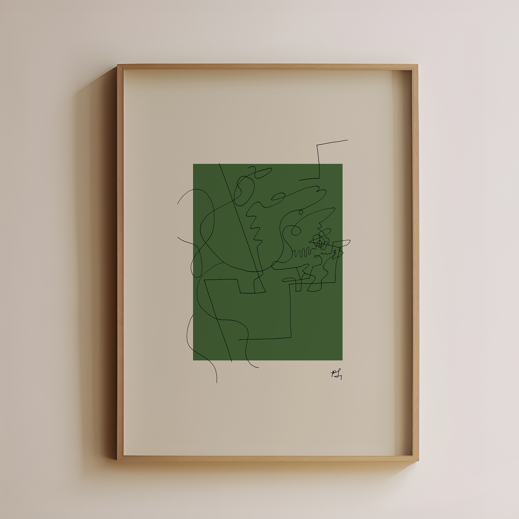 abstract wall art minimalist interior design