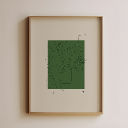 abstract wall art minimalist interior design