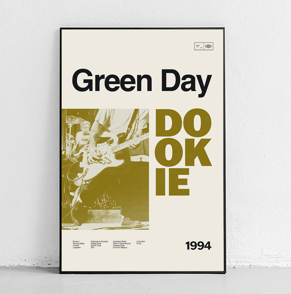 Green Day wall art poster – Sandgrain Studio