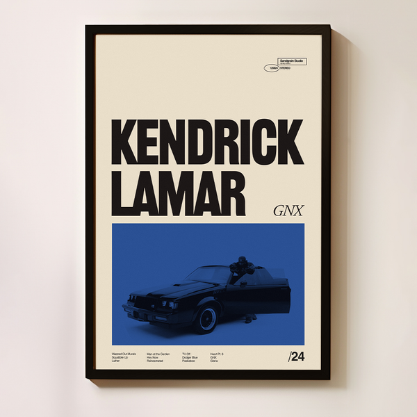 Kendrick Lamar GNX poster Midcentury Modern Art Print – Sandgrain