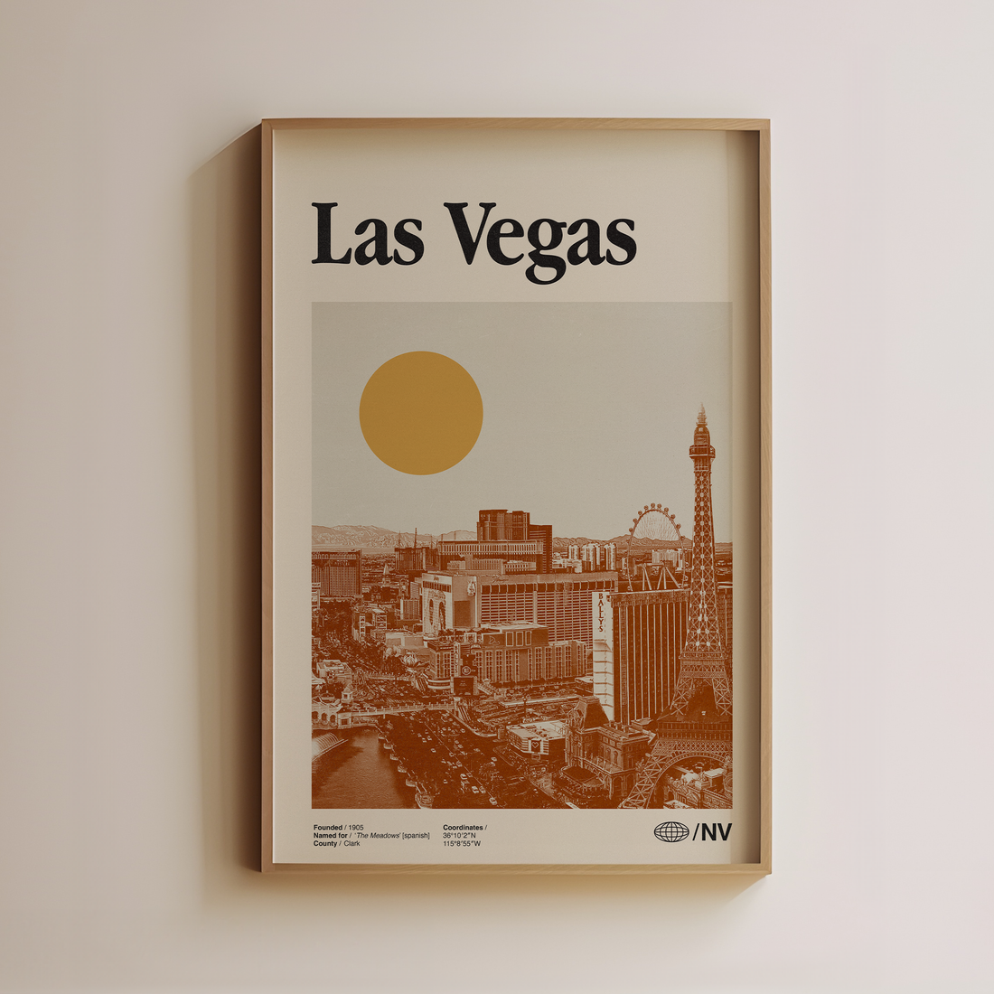 Vintage Las Vegas Art Retro poster
