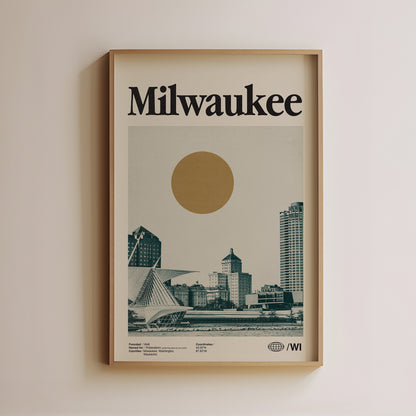 Milwaukee Poster Vintage Wall Art