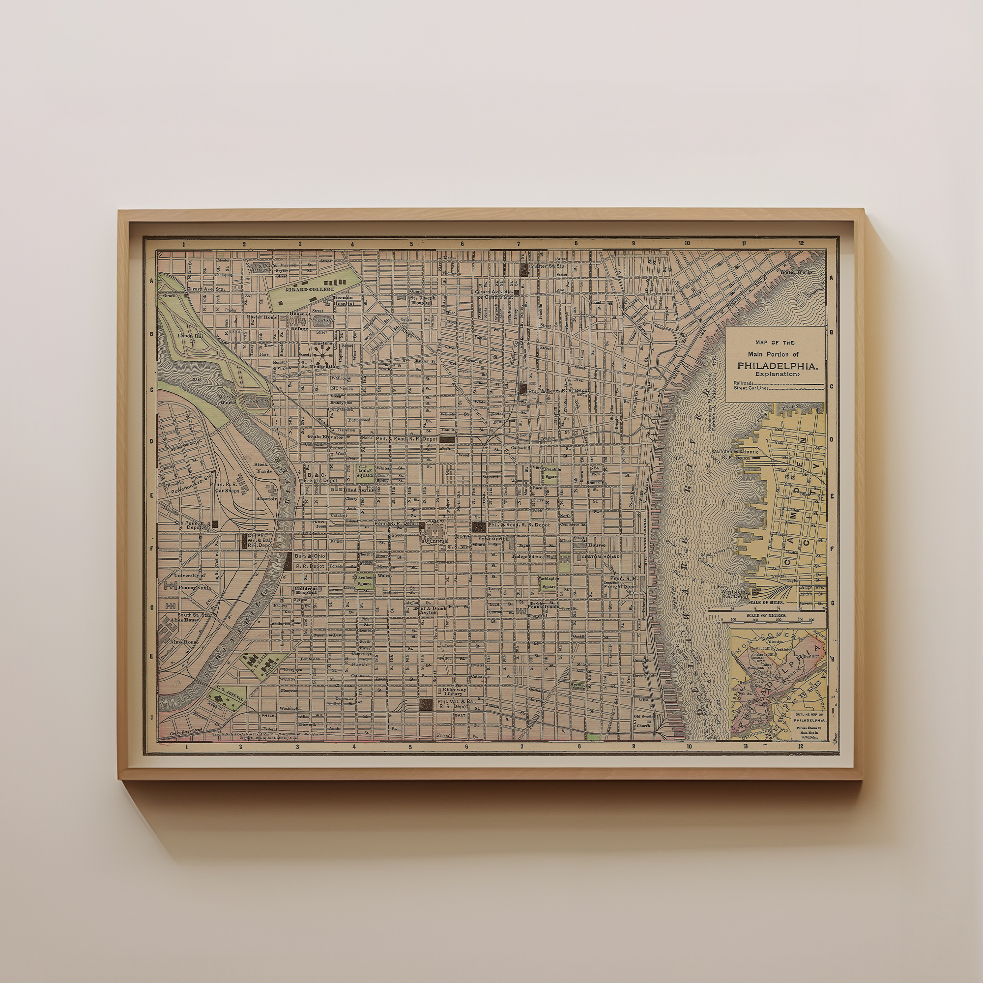 Philadelphia Vintage Map