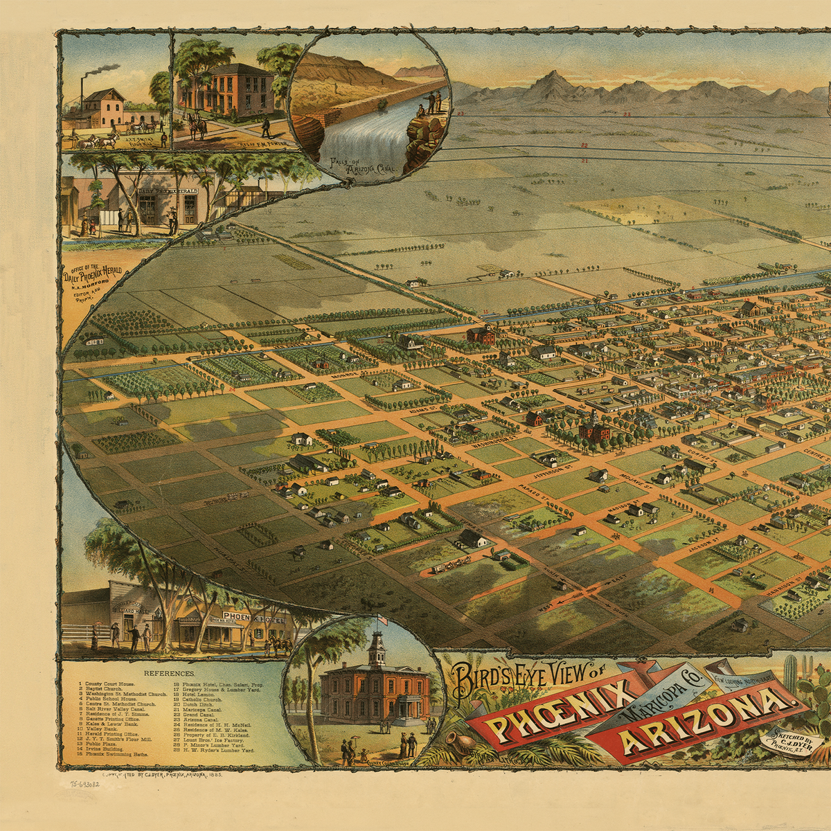 Phoenix Vintage Map