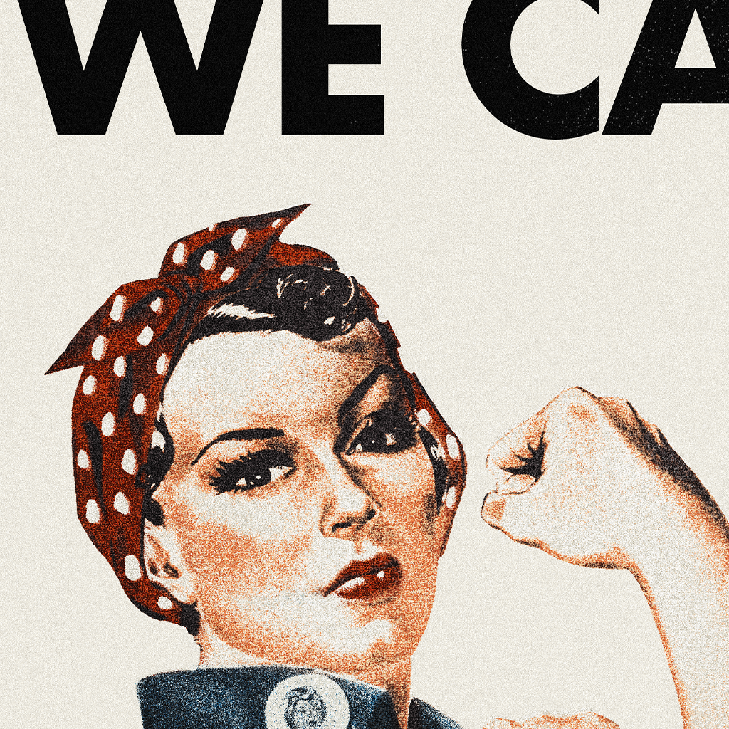 We Can Do It! Rosie Risograph