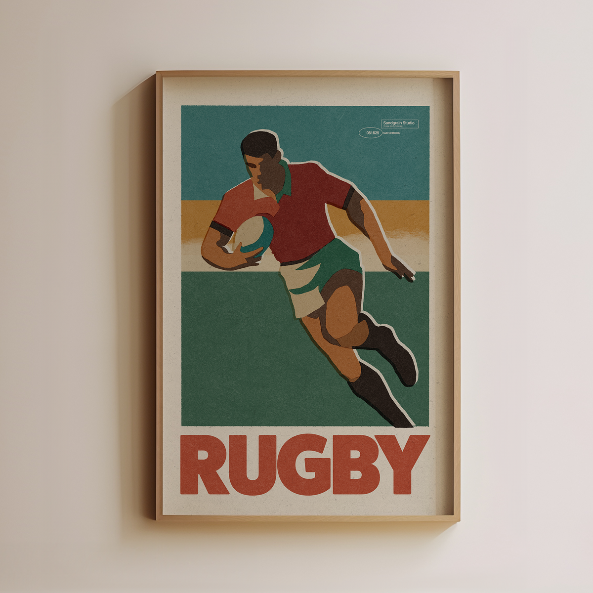 Play Rugby Poster vintage Rugby poster – Sandgrain Studio