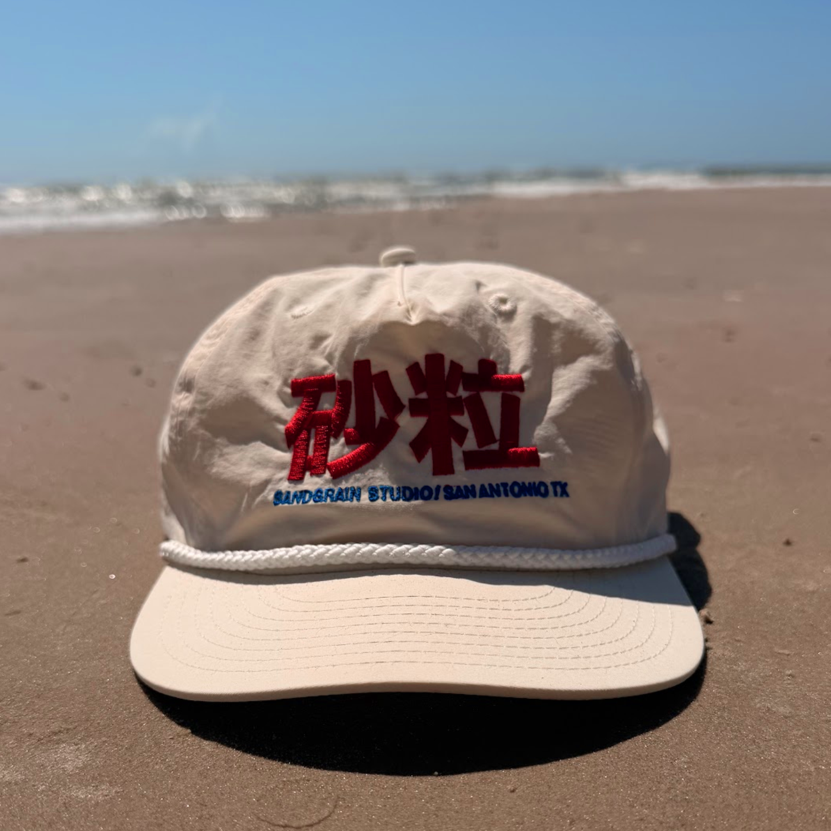 Sandgrain Studio Surf Rope Cap Snapback in Weiß