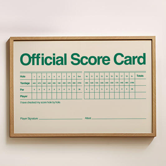 The Masters Score Card
