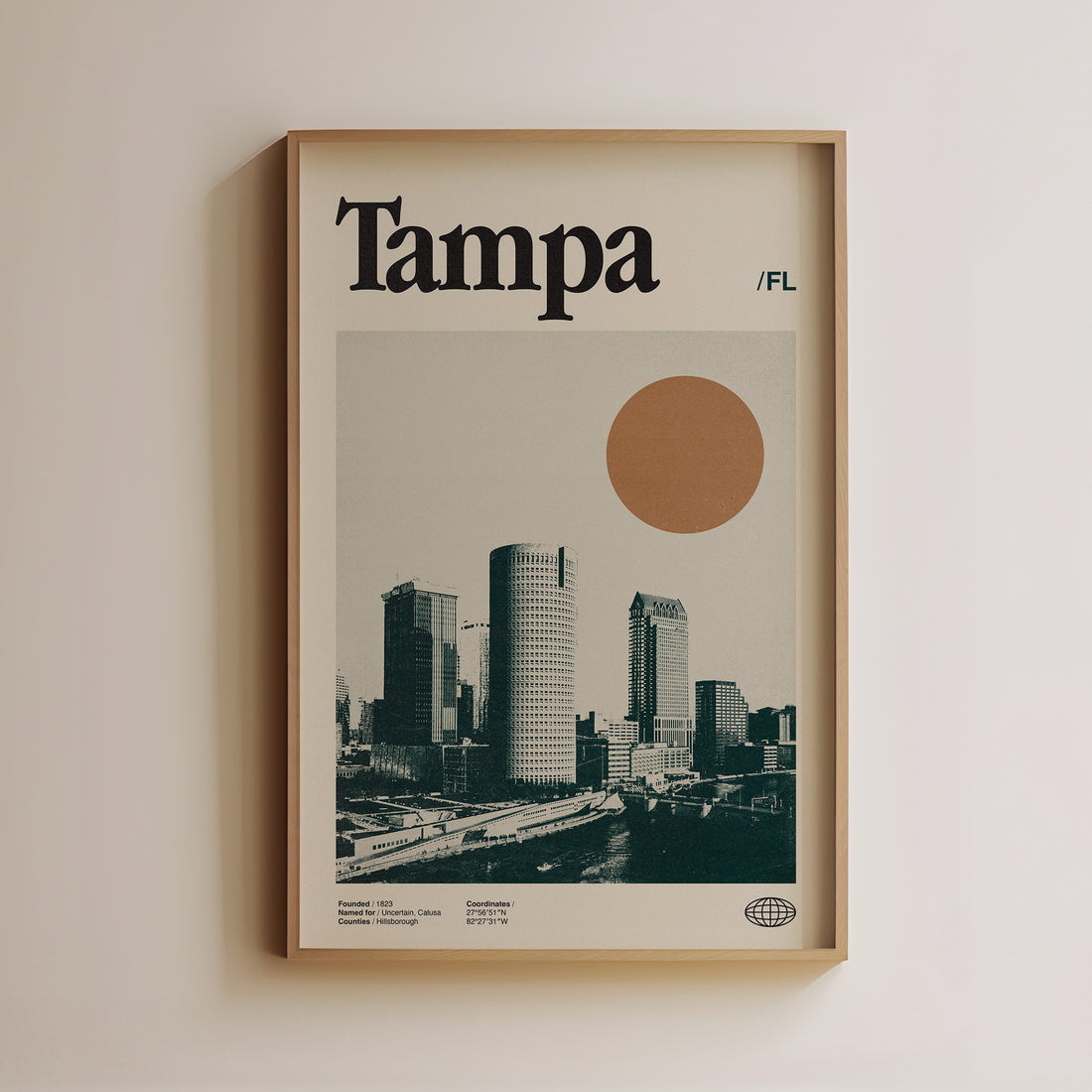 vintage tampa poster wall art