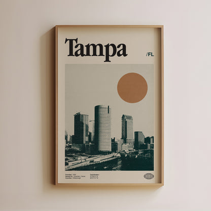 vintage tampa poster wall art