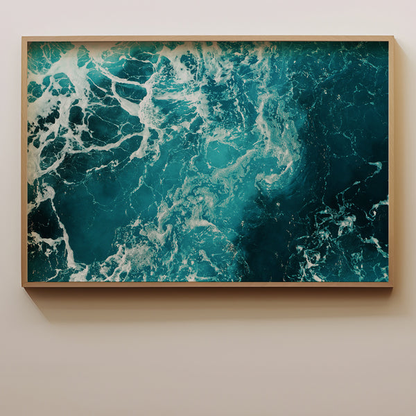 Ocean Oversized Wall Art - Abstract Midcentury Modern Wall Art