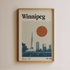Vintage Winnipeg Poster Wall Art retro