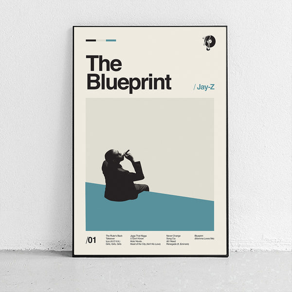 Jay-Z The Blueprint - Hova - album poster - midcentury modern art