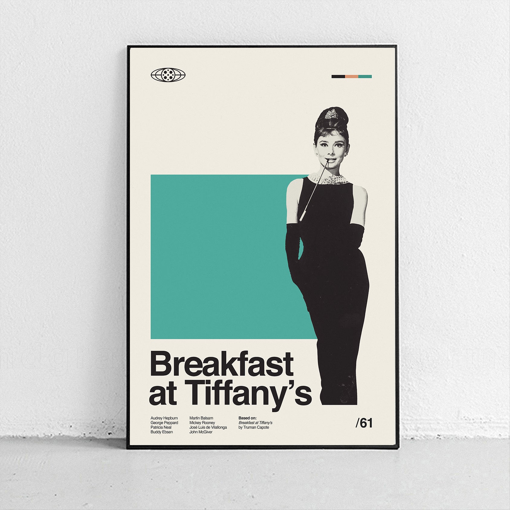 Breakfast at Tiffany's Audrey Hepburn Poster Midcentury Modern Decor ...