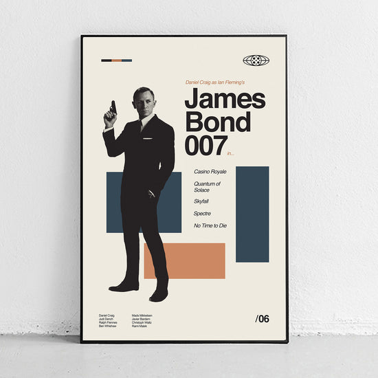 James Bond - Poster - Midcentury Modern Design - – Sandgrain Studio