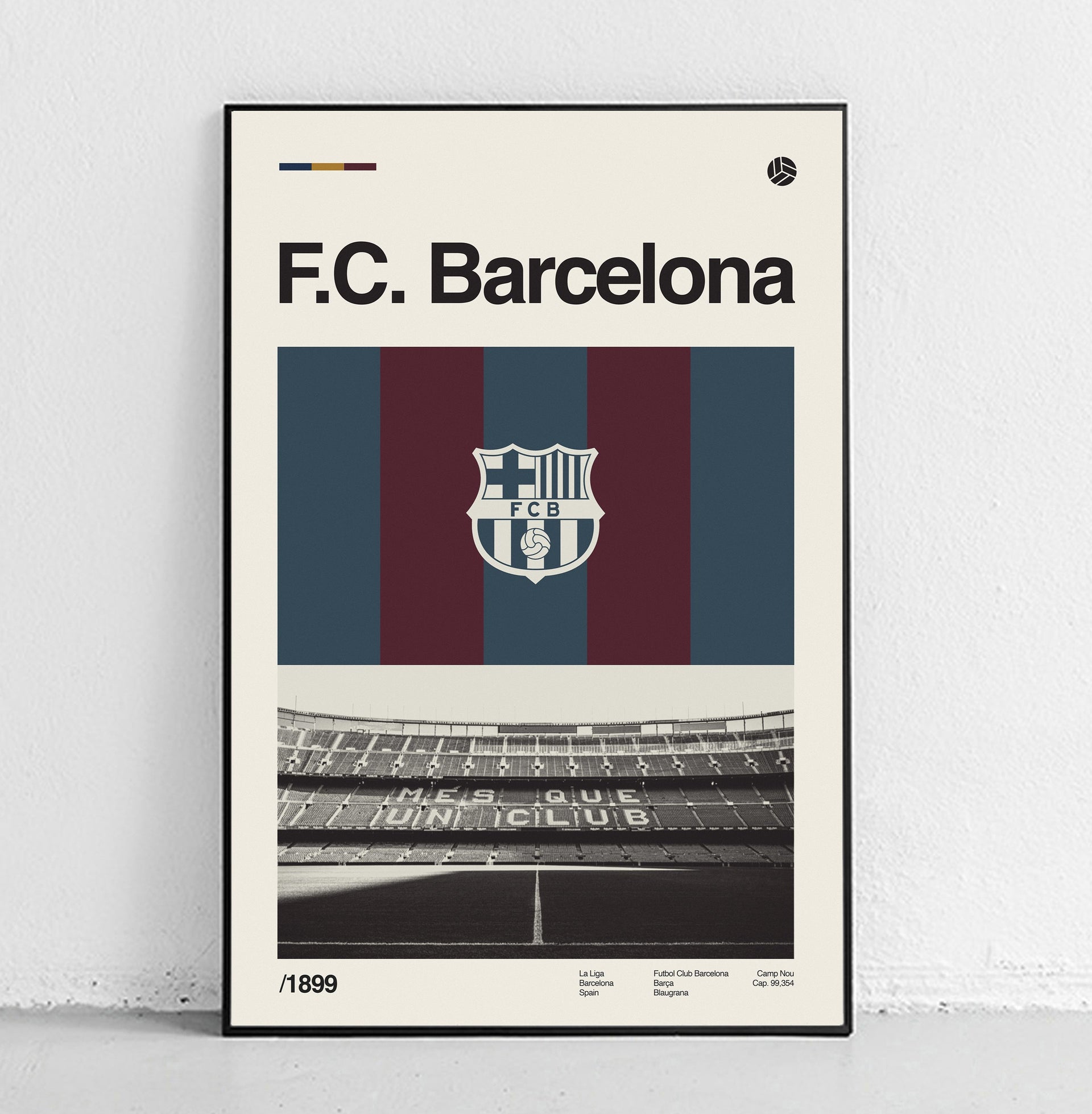 F.C. Barcelona - Camp Nou poster - la liga - fifa - messi – Sandgrain Studio
